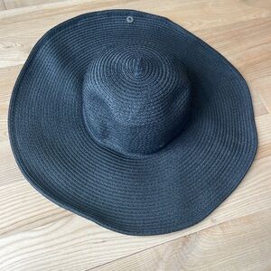 Peter Grimm Black Wide-Brim Hat with White Accents